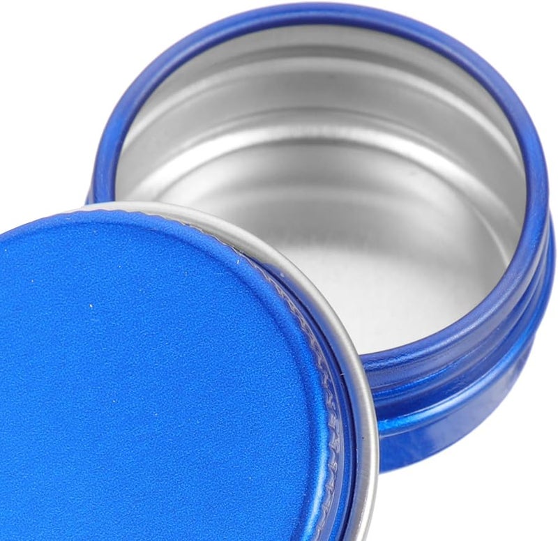 Blue Aluminum Screw Lid Candle Tins Reusable Lip Balm Jars Cosmetic Cream Containers - Image 3